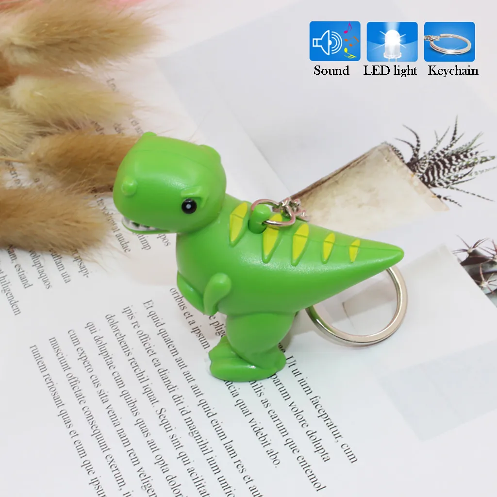 Squishy Kawaii Gigantes Animal Squeeze Toys Dinosaur Sound LED Light Lamp Flashlight Keyring Key Chain Kids Gift ToyW725 | Игрушки и