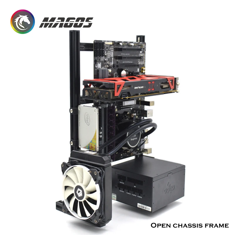 Полностью открытая рама шасси для студии стойка компьютера сделай сам