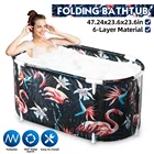 Большая ванна для взрослых, пластиковая, утолщенная, портативная, для дома, сауны, складная