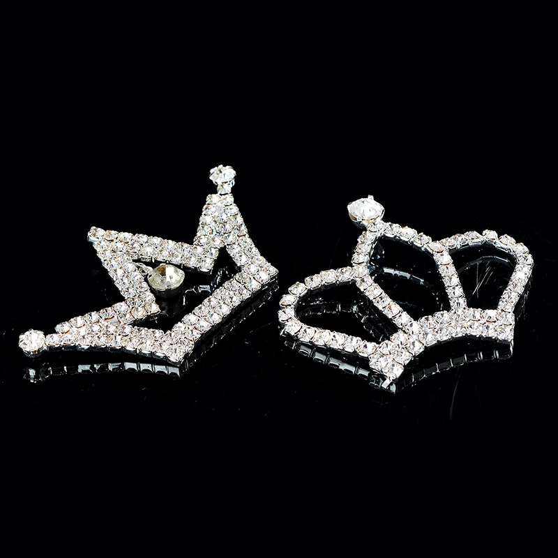 1p sparking кристаллический аксессуар с короной со стразами украшения плоской задней
