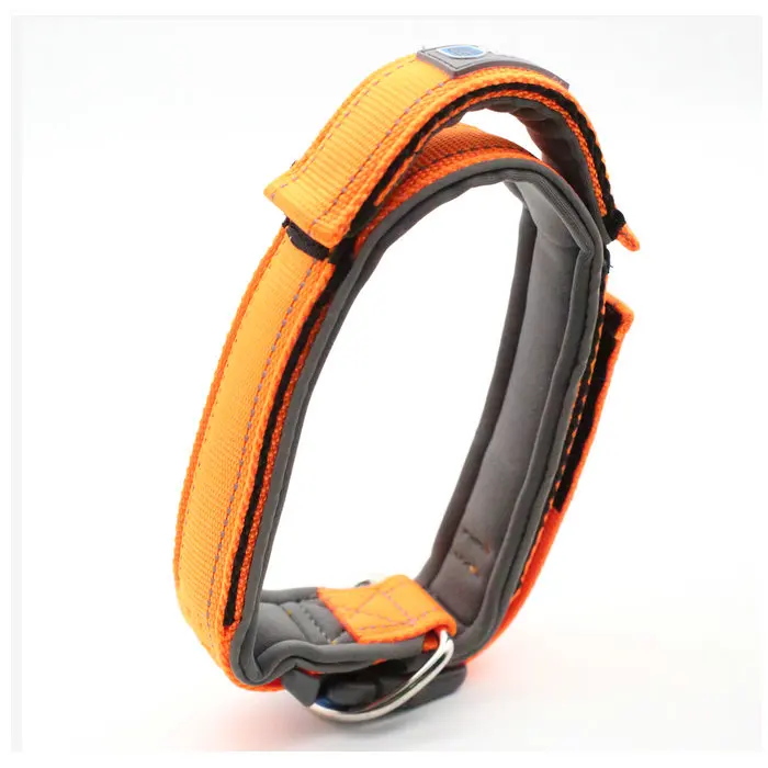 

Solid Adjustable Mesh Padded Pet Large Dog Collar 3M Reflective Nylon Dog Collar Durable Professional Pet Training Collar ZA442
