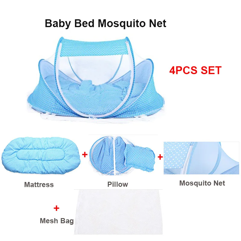 Комплект из 4 предметов детская кровать с противомоскитной - Цена: 