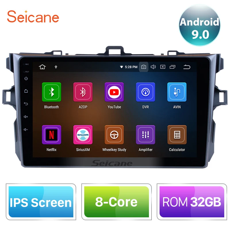 Seicane " Android 9,0 ram 4 Гб ips Автомобильный gps для 2006-2009 2010 2011 Toyota COROLLA мультимедийный плеер радио встроенный carplay RDS