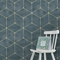 gold striped hexagon peel and stick wallpaper trellis sapphire geometric self adhesive wall sticker for bedroom home decoration