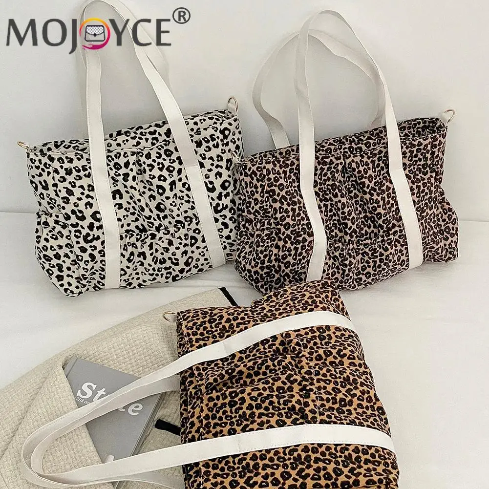 

Модная тканевая сумка через плечо с леопардовым принтом, Женская портативная Лоскутная вместительная сумка-мессенджер на молнии