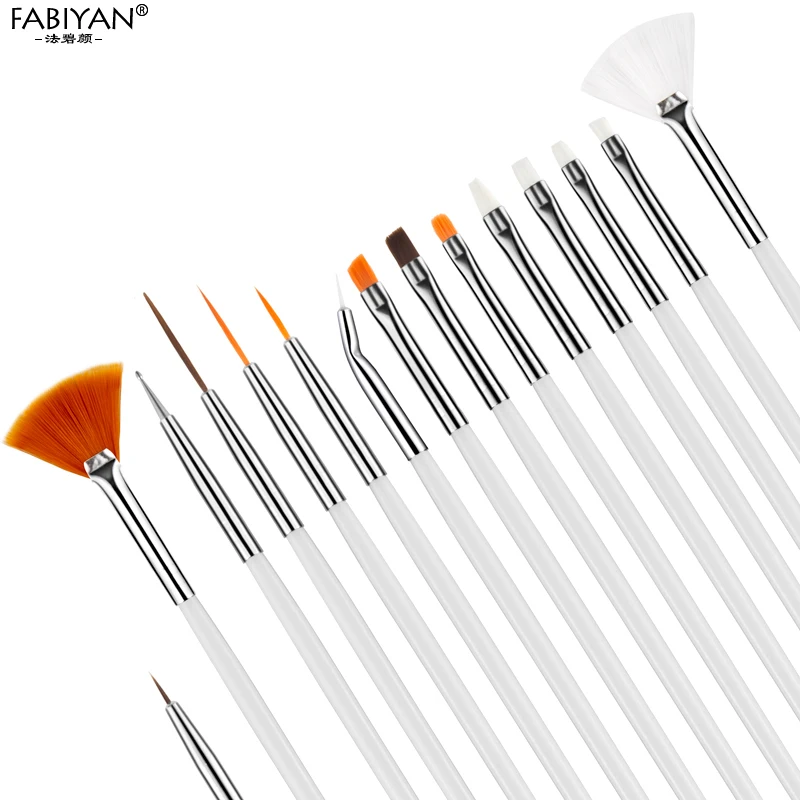 20 шт. кисточки для рисования и точек ногтей|painting draw brush|pen acrylicdrawing brush |