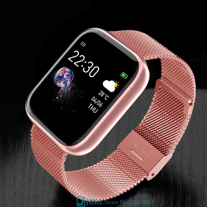 

Full Touch Smart Watch Women Men Smartwatch For Android IOS Electronics Smart Clock Fitness Tracker Stainless steel Smart-watch