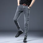 Мужские брюки-карандаш BROWON, Классические облегающие джинсы со средней талией и пуговицами размера плюс в винтажном стиле