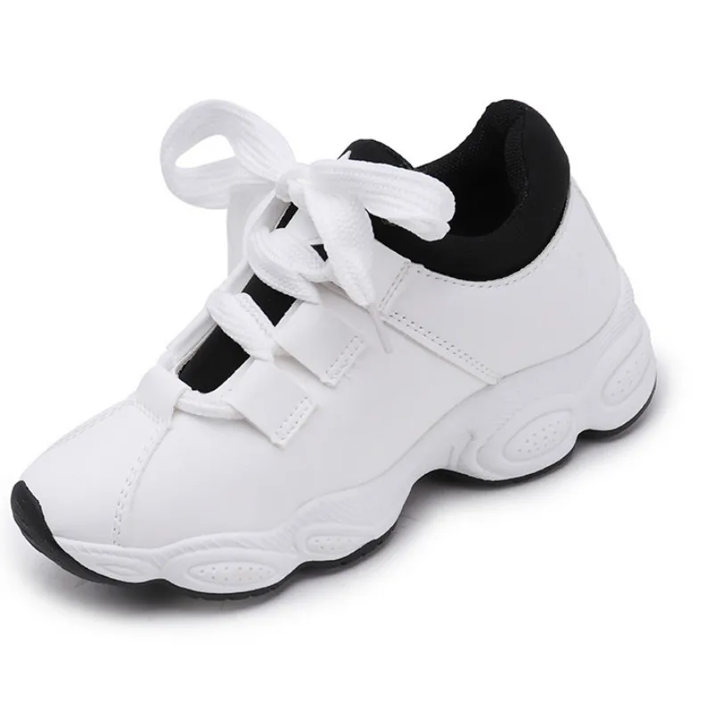 Женские кроссовки на платформе удобные дышащие из искусственной кожи плоской