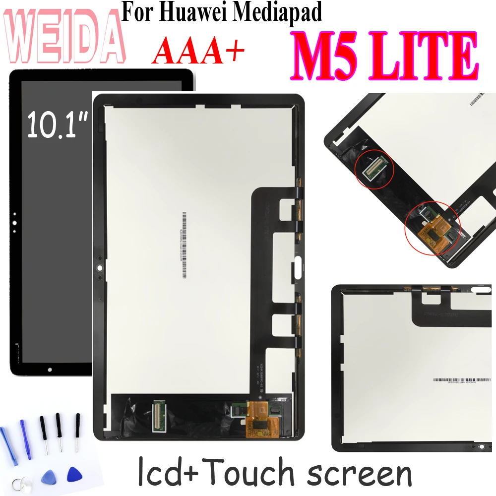 

10.1" Huawei MediaPad M5 Lite LTE 10 Lcd Display + Touch Screen Digitizer Assembly BAH2-L09 BAH2-L09C Bach2-L09C Bach2-W19C Tool