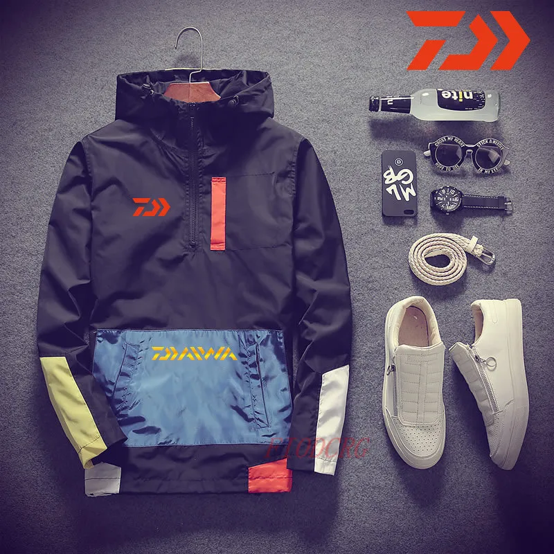 Daiwa Clothing In Fishing Quick Dry Hooded Shirt Long Sleeve Hiking Breathable fishing Jacket Men | Спорт и развлечения