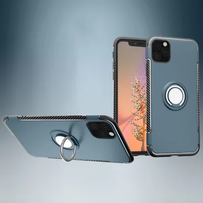 Для Apple iphone 11 Чехол Жесткий ПК + силикон с подставкой Кольцо Магнит гибридный