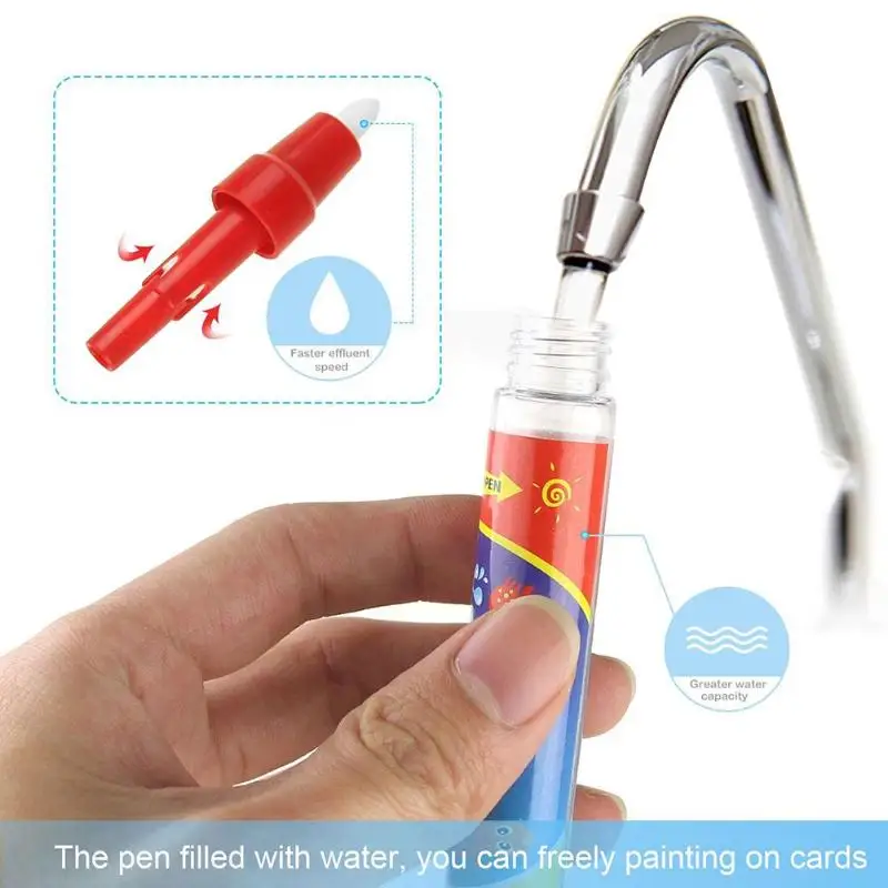 Волшебная водная щетка многоразовая Нетоксичная ручка для письма прозрачная
