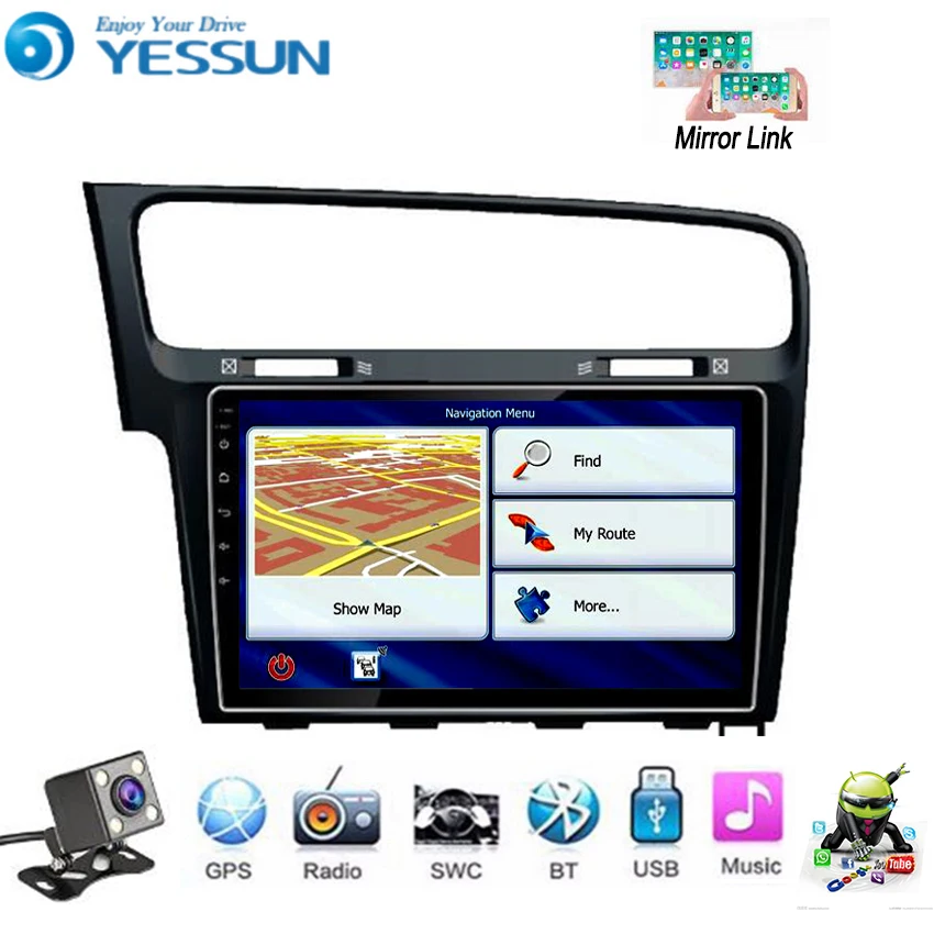 Автомобильный мультимедийный плеер YESSUN для Volkswagen Golf 7 MK7 MQB Android радио GPS навигация