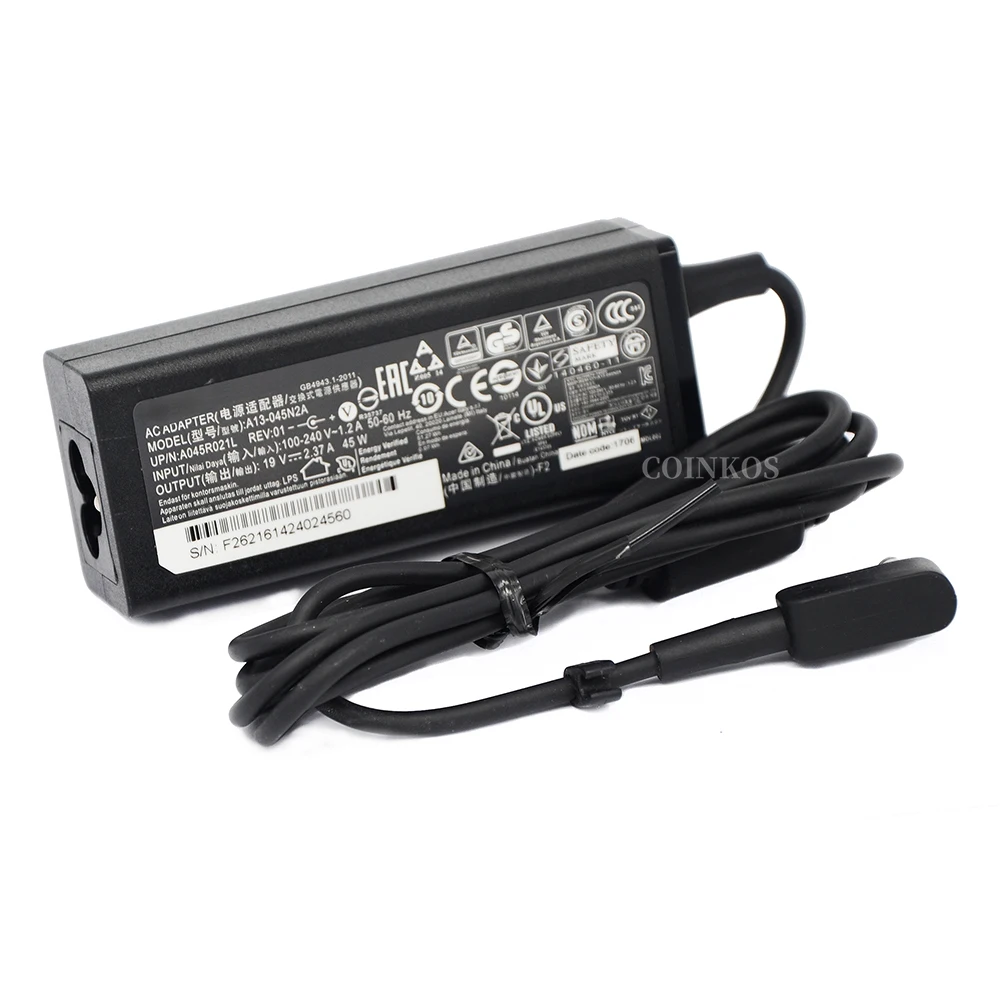 

45W Laptop Charger for Acer Aspire E5-575 E5-772 E5-773 Ac Power Adapter Cord 19V 2.37A 5.5x1.7