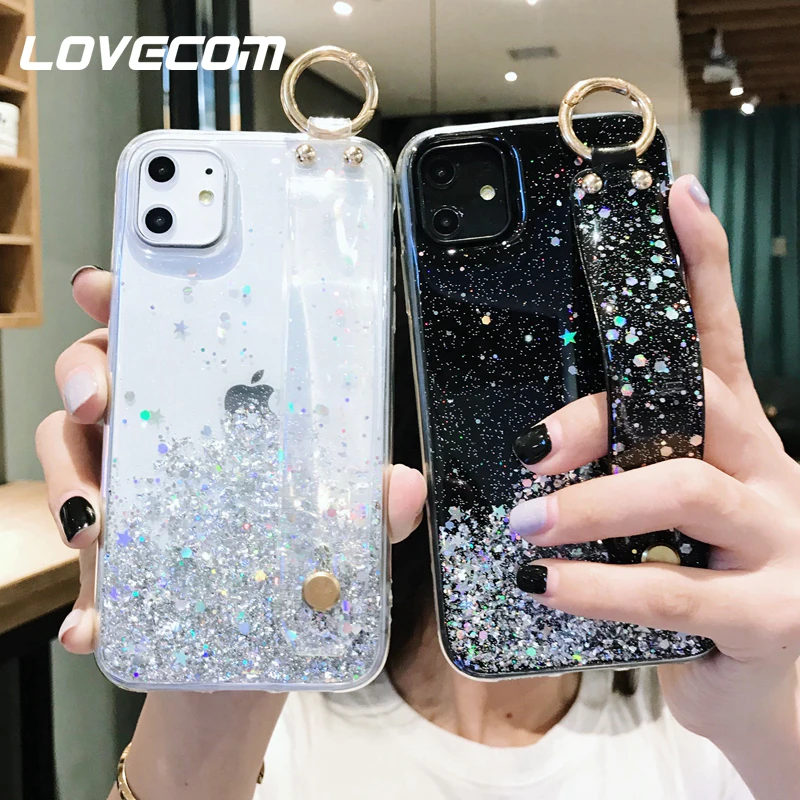 Чехол для телефона с блестящим порошком iPhone 11 Pro Max XR XS 7 8 6S Plus мягкий эпоксидной