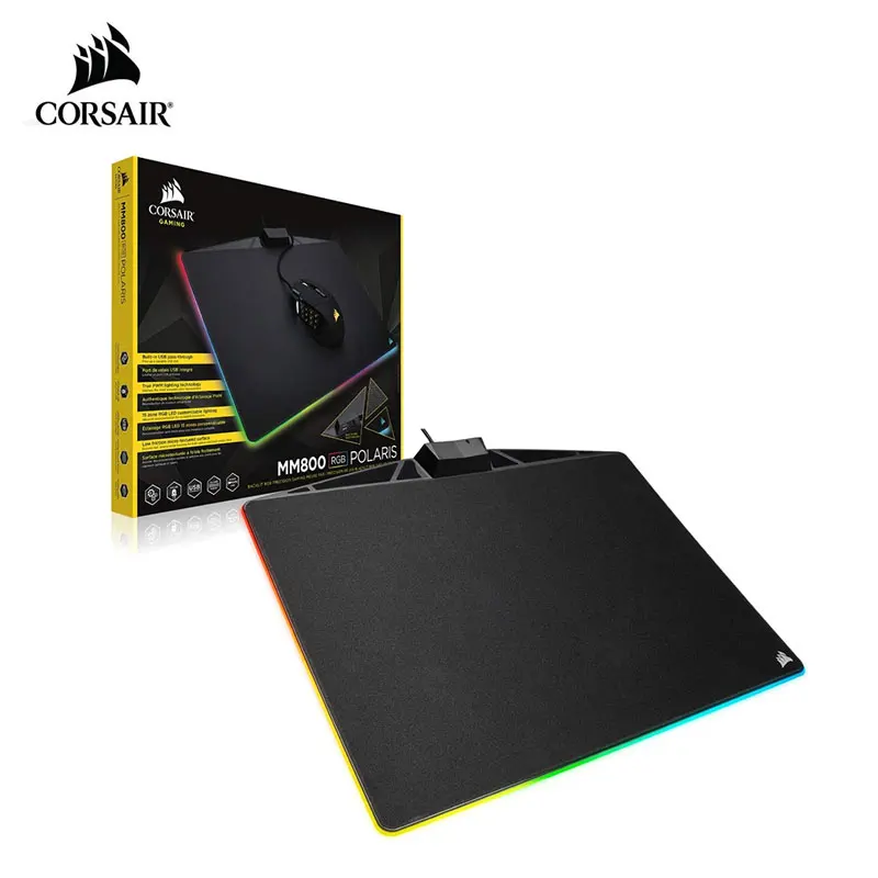 

Corsair MM800 Polaris RGB Мышь Pad 15 RGB светодиодный зон USB пропуск через Мышь Pad оптимизирована для игровых датчиков