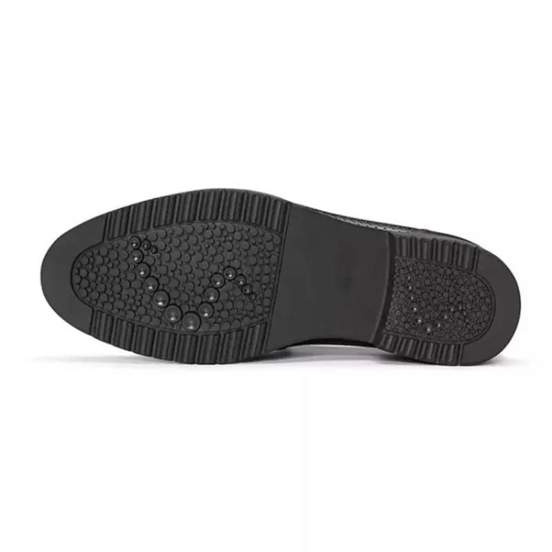 

Summer Business Leisure Genuine Leather Shoes Mens British Black Dress Shoe Hollow Out Breathable Slip-On Cowhide Derby Shoes