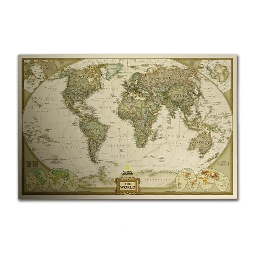 Карта мира бумага для поделок в стиле ретро экран помещений кафе декоративный