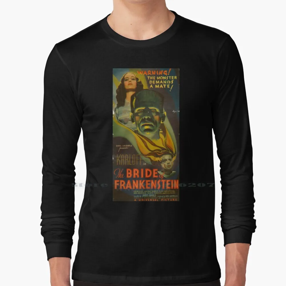 

Bride Of Frankenstein Movie Poster T Shirt 100% Pure Cotton Bride Of Frankenstein Frankenstein Icon Icons Iconic Famous Legend