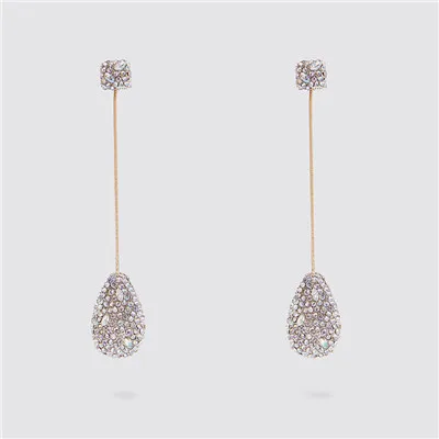 JURAN ZA, новая мода, геометрические висячие серьги с кристаллами,, Boho, ручной работы, висячие серьги для женщин, ювелирное изделие, подарок - Окраска металла: 52934-AB