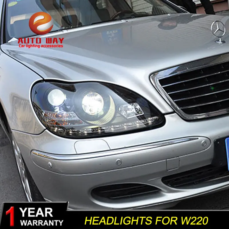 Стайлинг автомобиля чехол для передней фары Mercedes Benz W220 S280 S320 S500 S600 1999 2005