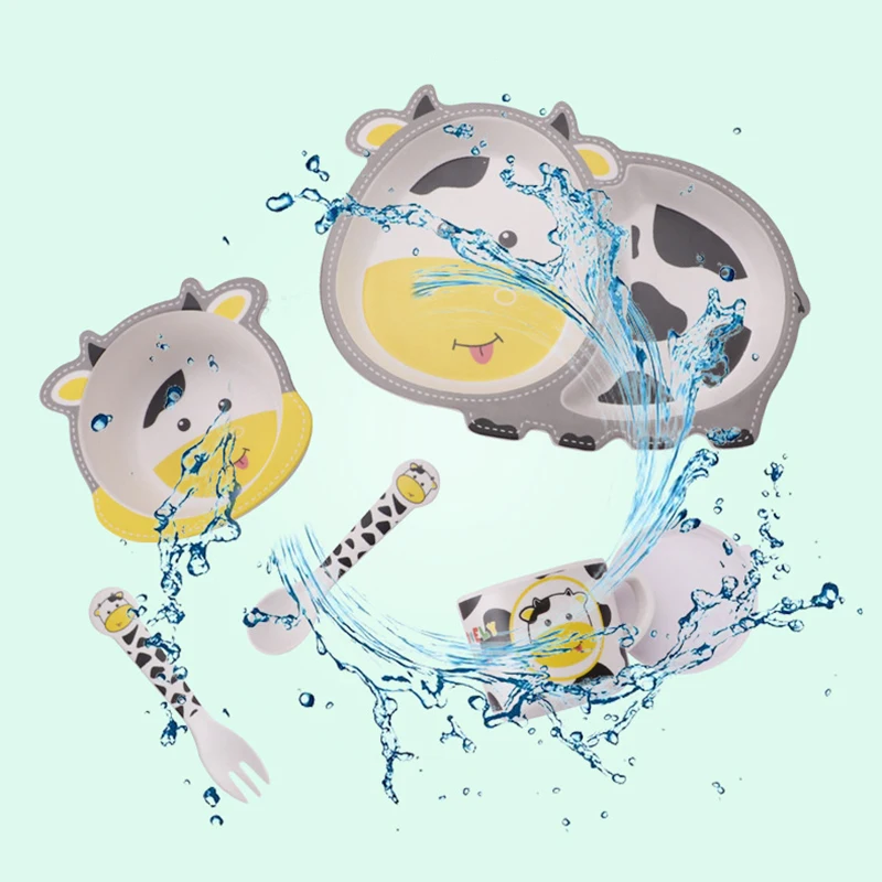 5 шт./компл. блюда и тарелки комплекты для малышей с рисунком героев из