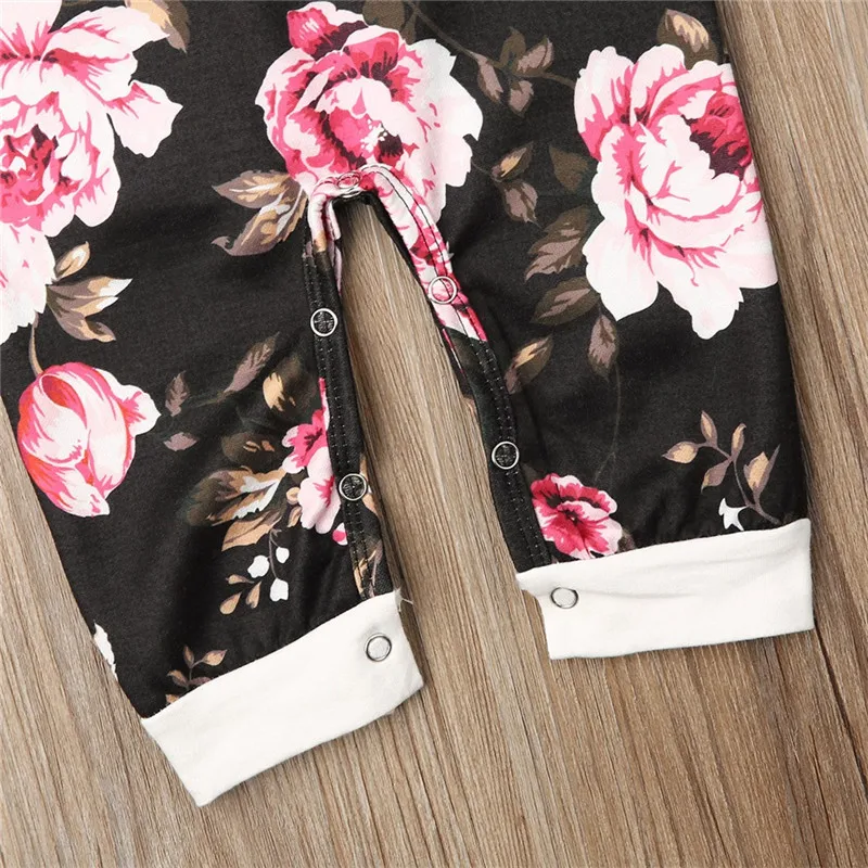 

Newborn Cute Baby Girls Ruffles Floral Rompers Long Sleeve Infant Baby Jumpsuit One Piece Kids Clothes