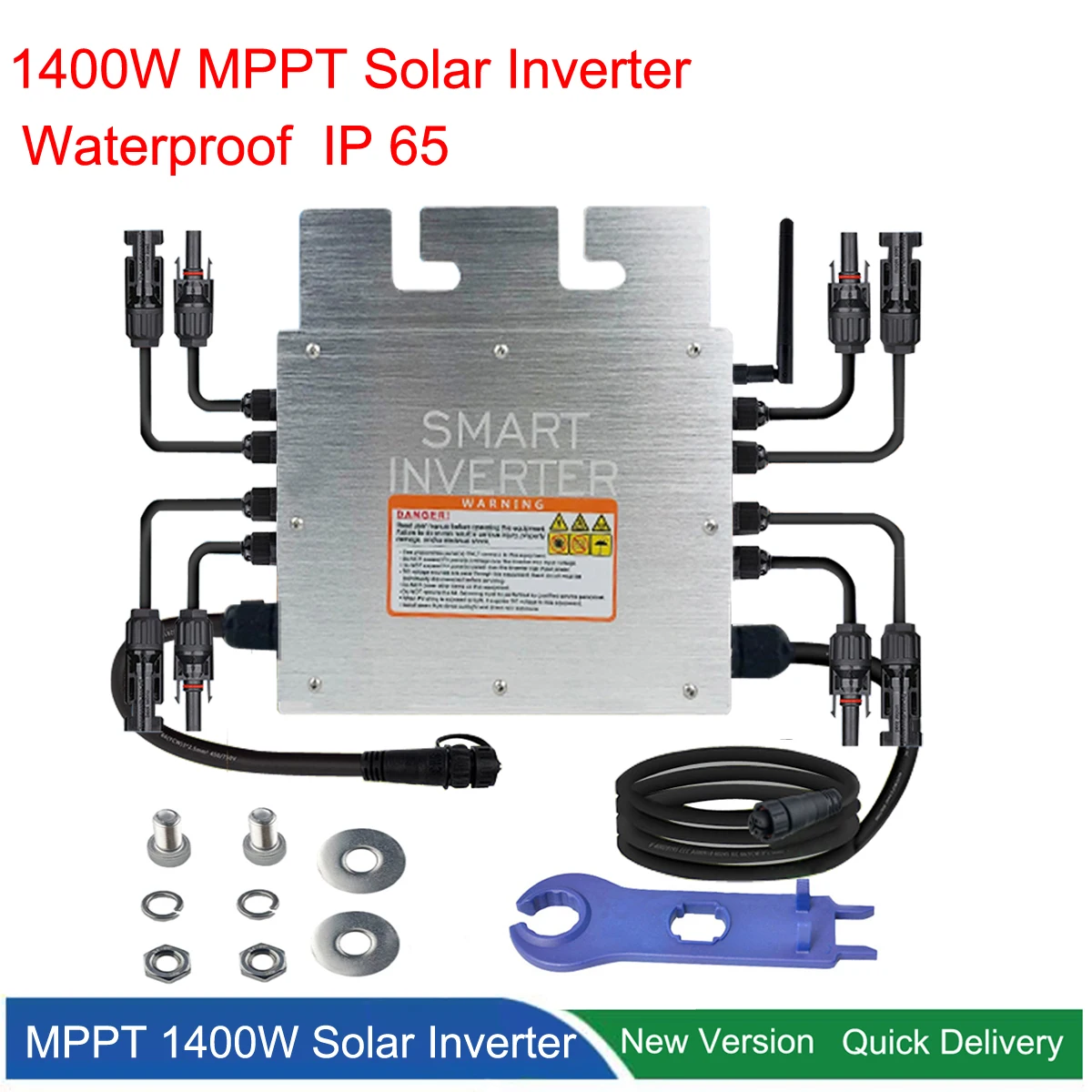 

Dual MPPT 1400W Solar Micro Inverter 30V 36V On Grid Tie Inversor Pure Sine Wave Converter Auto 110V 220V AC For 300W 350W PV