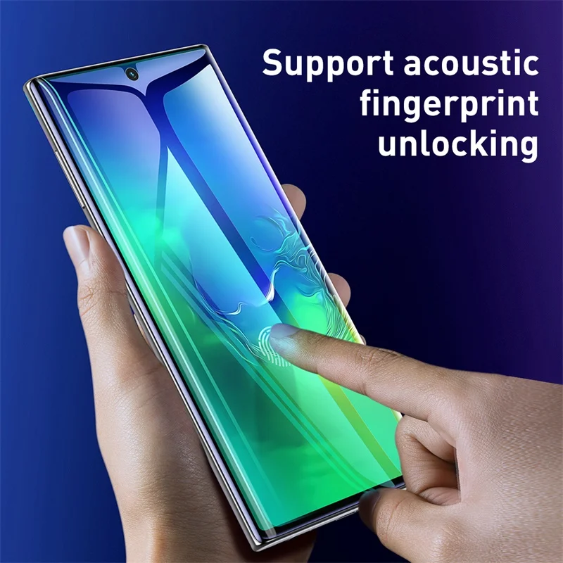 Baseus 2 шт 0,15 мм протектор экрана для samsung Galaxy Note 10 Plus ПЭТ плёнка полностью покрывающая Передняя защитная пленка для Note 10 стекло