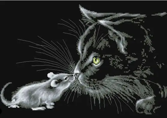 3D Алмазная вышивка мозаика мультяшный Кот и мышь картина kis алмазная живопись