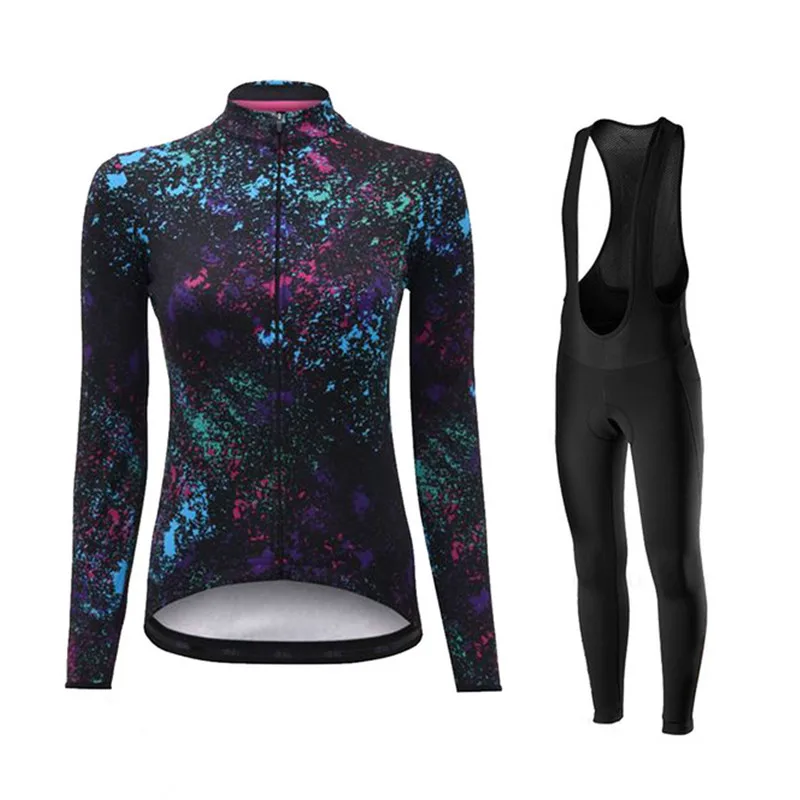 Осень 2021 Женский комплект из Джерси с длинным рукавом для езды на велосипеде