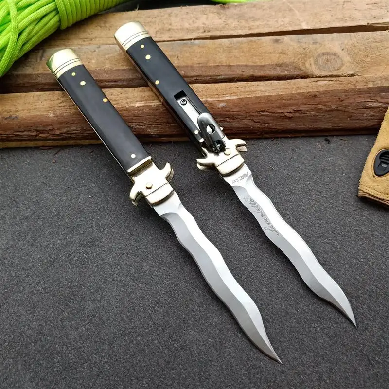 MANCROZ итальянская мафия складной нож со змеиным лезвием Стильный карманный EDC
