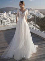 whiteivory wedding dress lacesilky organza a linebride wedding appliques custom made