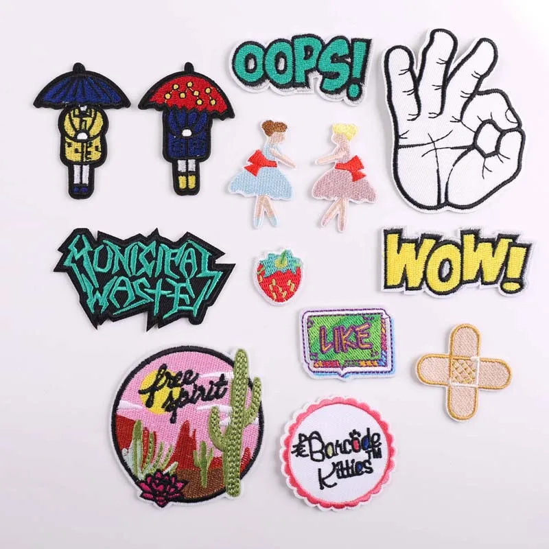 13 шт./компл. Kawaii балетный злодей вышитые патчи для одежды DIY аппликации с буквами