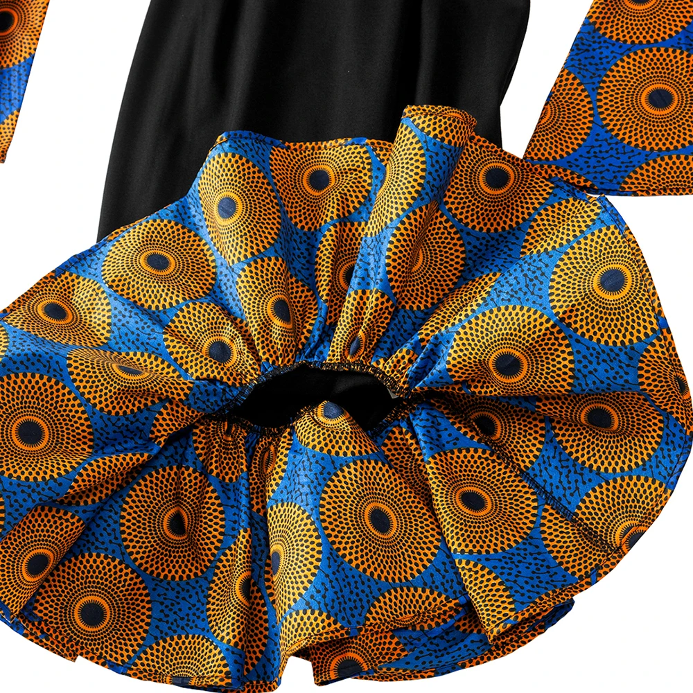 

African dresses for women long sleeve dress ankara print dress cotton dress elastic african clothing Ankara dresses
