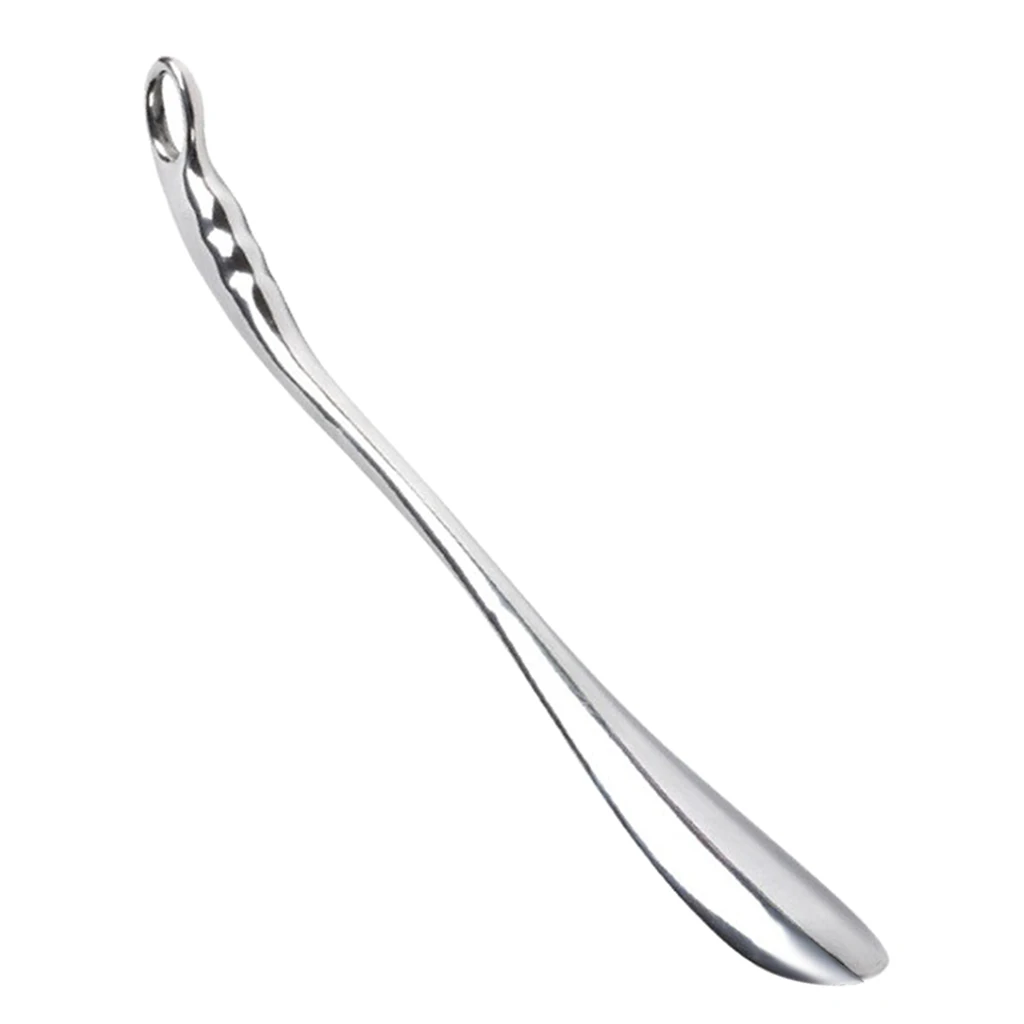 Long Metal Shoe Horn Alloy Solid For Shoes Boots All Size Feet With Loop Handle  52x4.5cm