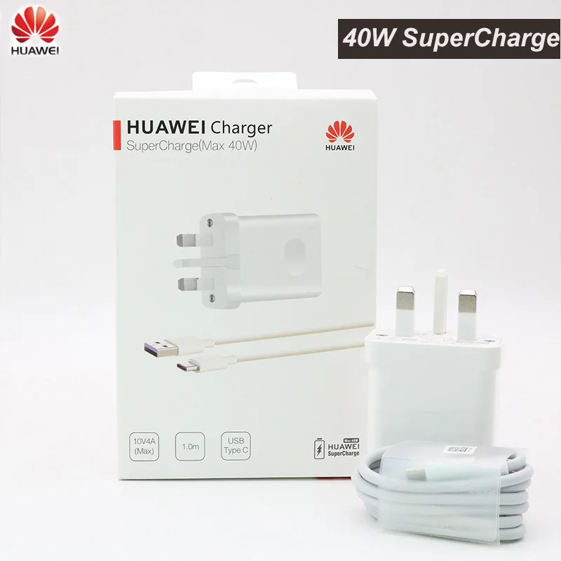 Оригинальное быстрое зарядное устройство USB для Huawei Mate 20 pro RS 10 в 4 а 40 Вт адаптер 5 А