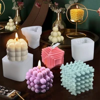 non stick bubble cube candles silicone mold 3d aromatherapy plaster candle hand made baking chocolate dessert cake mould tool