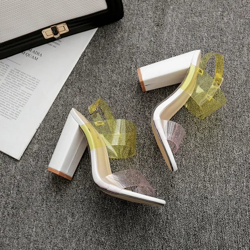 

PVC Jelly Sandals Women Open Toe Super High Heels Women Transparent Crystal Sexy Party Shoes Sandalia Feminina Slippers Pumps