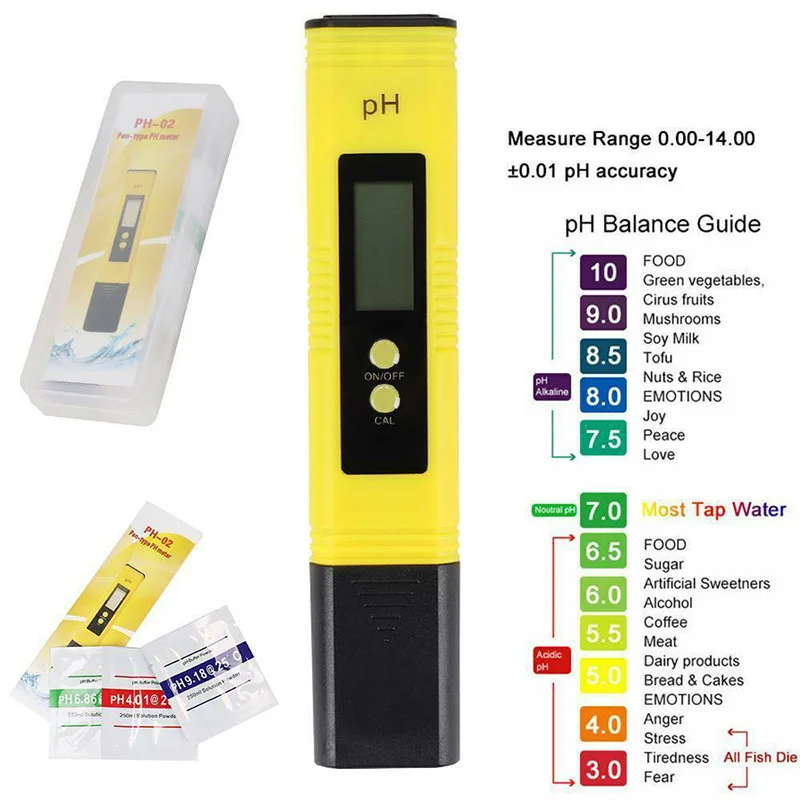 TIOODRE Digital PH Value Water Meter Pool Tester Aquarium Portable High accuracy |
