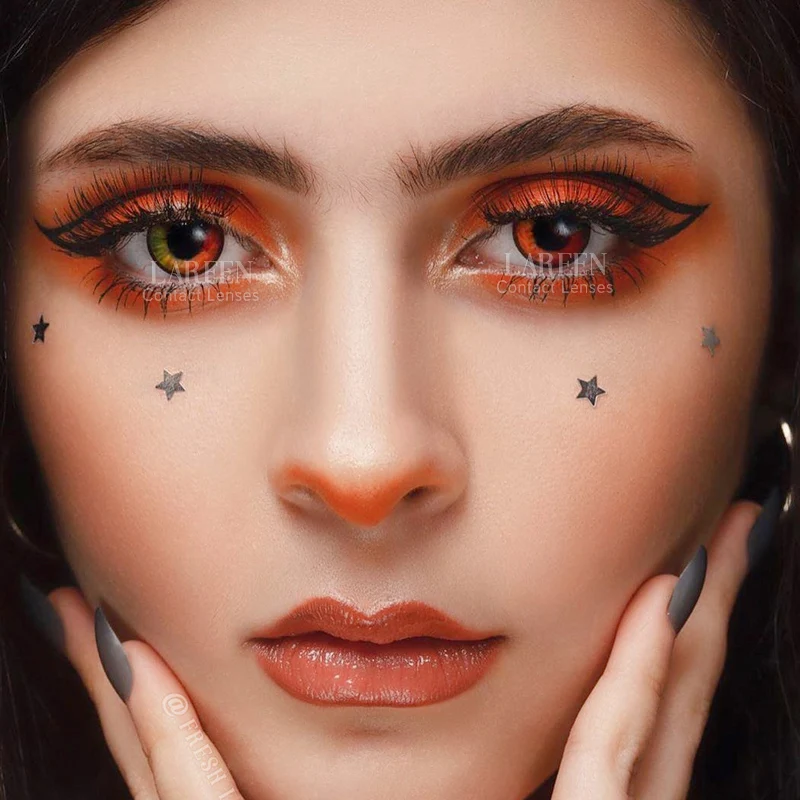 2 шт./пара Цвет ed контактные линзы для глаз Единорог серии Контактные