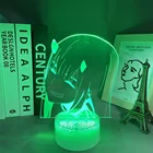 Светодиодный RGB-светильник с аниме-фигуркой Zero Two 02 3D, милый подарок для друга, спальни, манги, украшение для стола