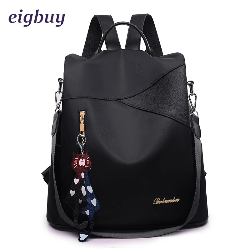 

Women Teen Backpack Designer Student Black Preppy Style Fashionable School Bags For Teenage Girls Mochila Notebook Bookbag