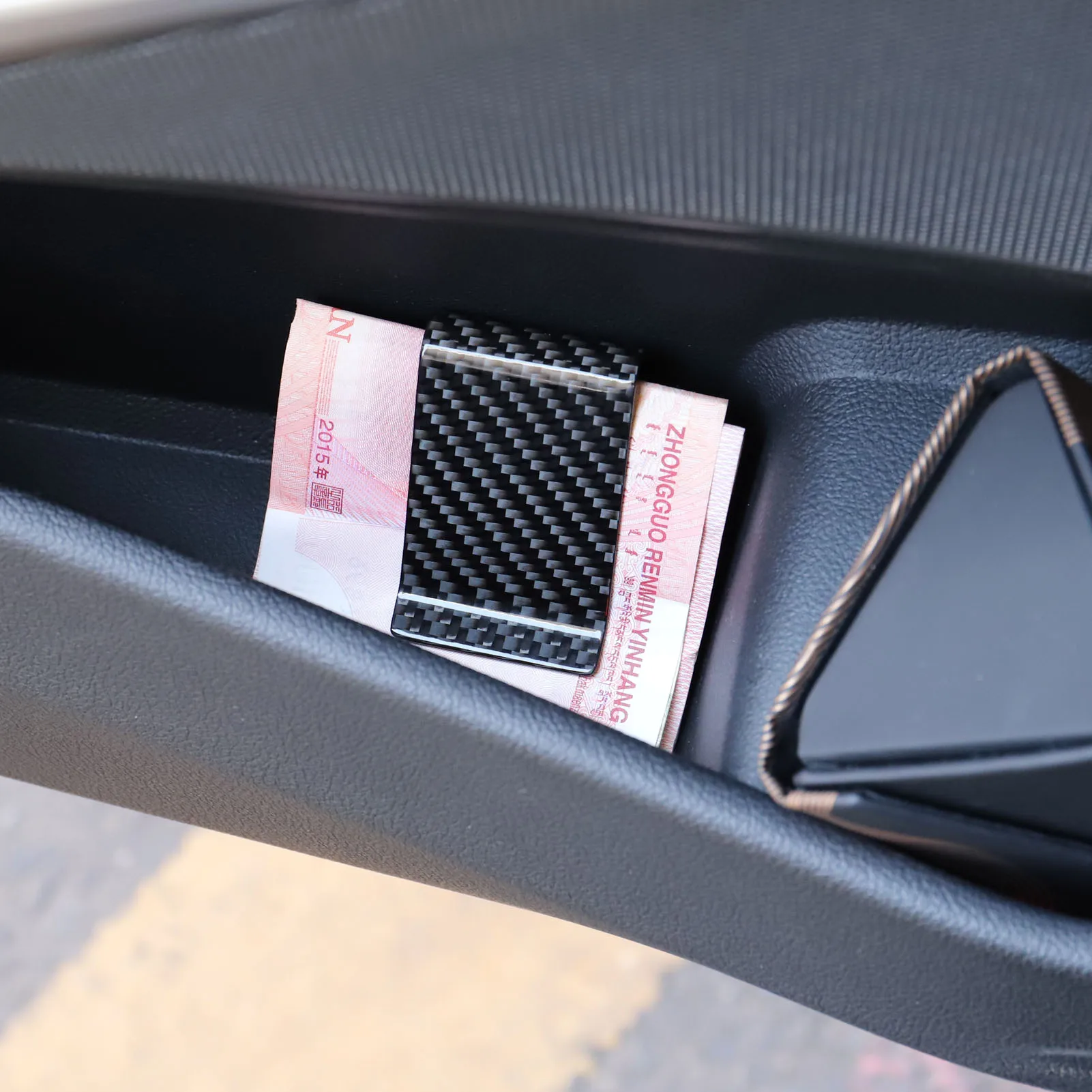 

Real Carbon Fiber Car Money Clips Ticket Ticket Folder Wallets Clamp Men's Minimalist High-End Business Wallet Universal Style