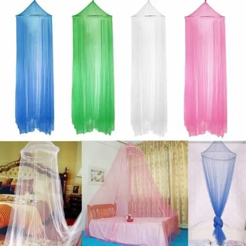 

Limit 100 White Pink Blue Round Lace Curtain Dome Bed Canopy Netting Princess Mosquito Net