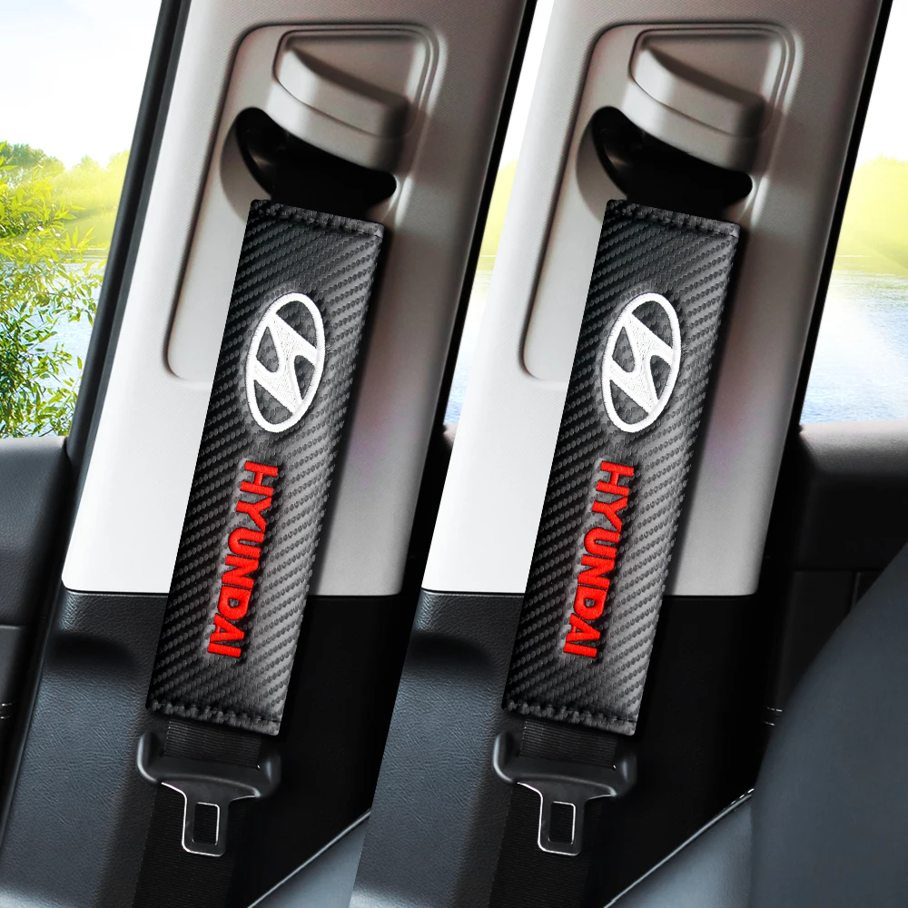 Car Shoulder Protection Cover Embroidered Logo Seat Belt Pad For Hyundai Tucson 2016 Solaris I30 Creta Ix35 I40 Sonata | Автомобили и
