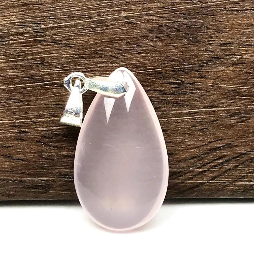 Подвеска из натурального мозамбикского розового кварца для женщин и мужчин