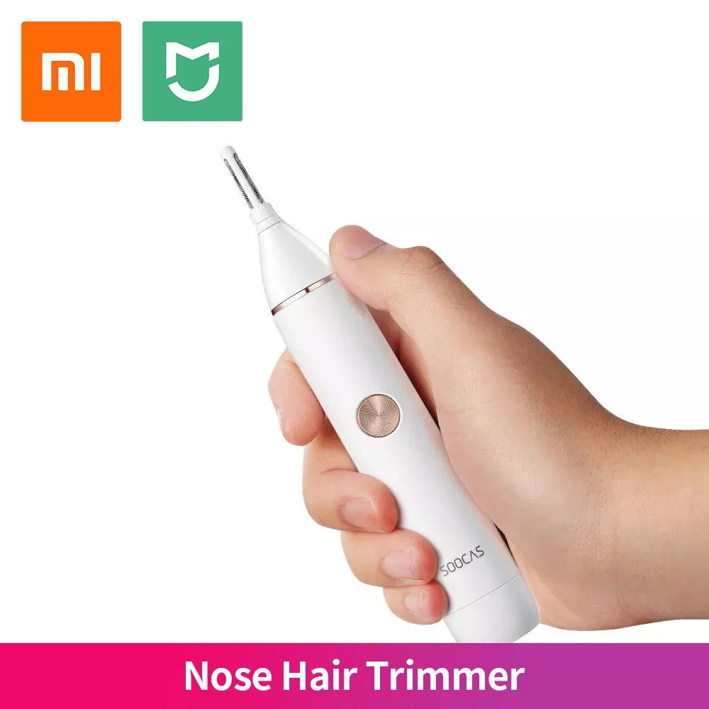

XiaoMi YouPin SOOCAS men portable electric nose and eyebrow trimmer ladies manual nose hair shaving scissors nose hair trimmer