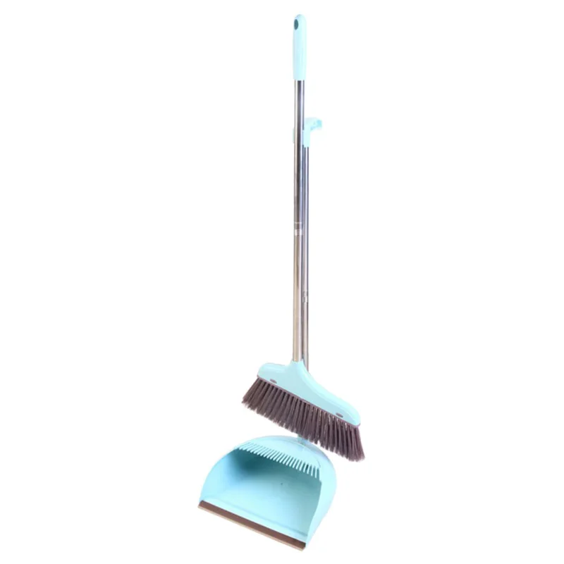 Set Dust Broom Fold Dustpan Garden Cleaning Broom Bristles Sweeping Plastic Menage Nettoyage Home Cleaning Products BE50WC  - buy with discount